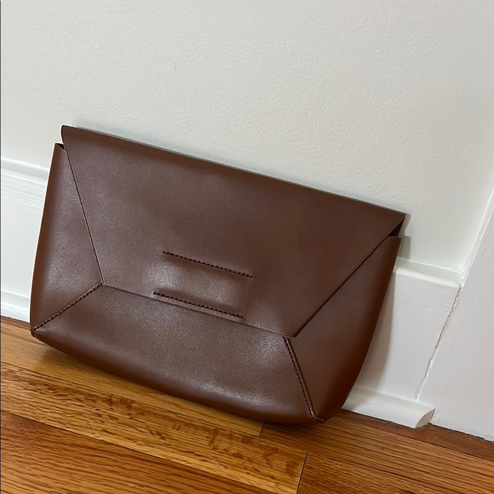 Brown Leather Clutch - Picture 4 of 4